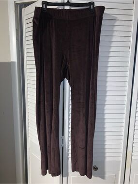 Old Navy Plus Size Women’s Dark Purple/Brown Velvet Wide Leg Pants